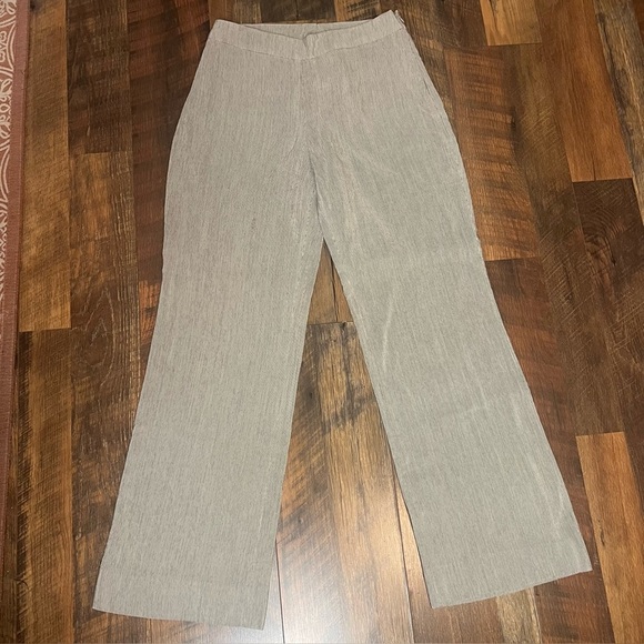 Akris wool and silk pin striped pants, size 10 - Picture 1 of 7